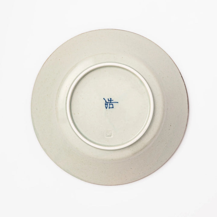 Japanese ceramic pasta bowl with rustic diamond weave pattern, earthy brown rim, and textured design for modern dining