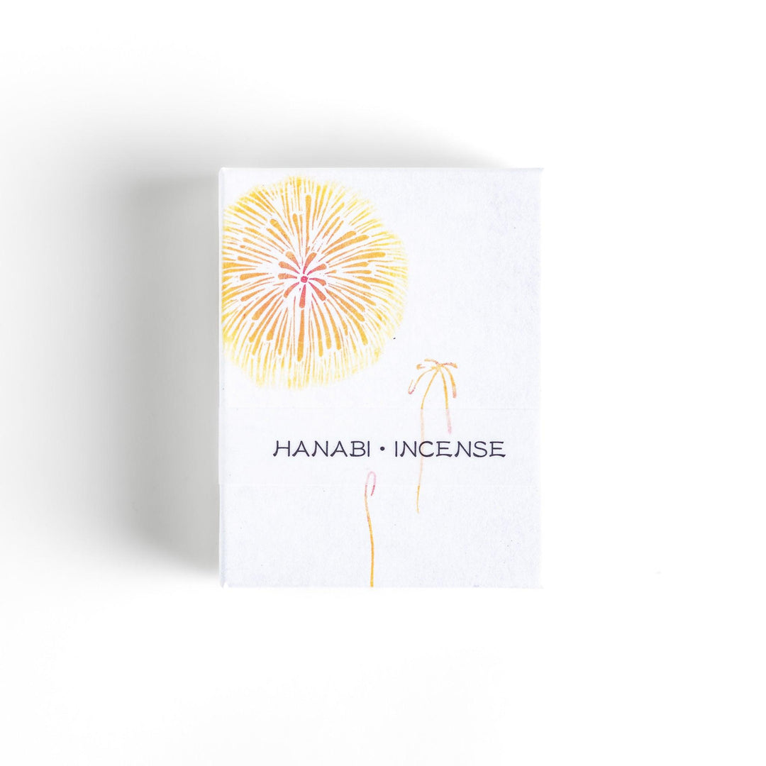 Incense featuring warm golden sticks in a box adorned with a delicate firework design, offering a bright and uplifting fragrance for a festive ambiance.