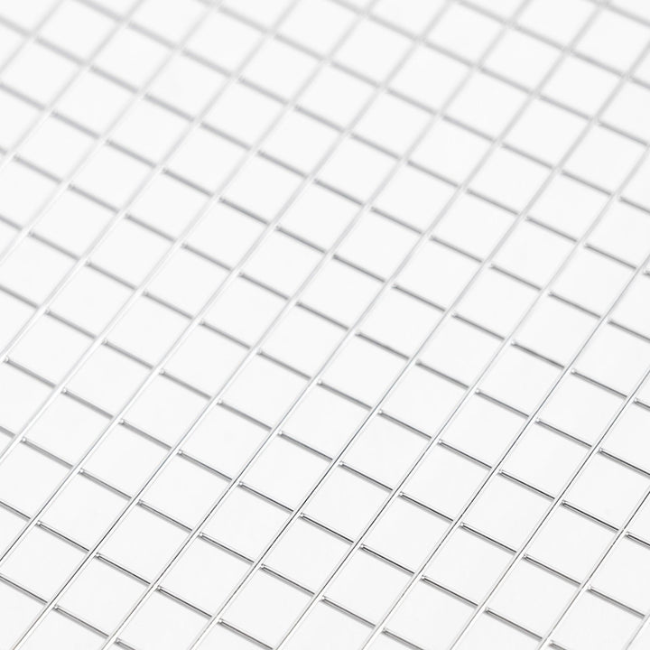 Durable stainless steel draining basket with a fine mesh design, perfect for draining liquids from food during preparation or cooking.