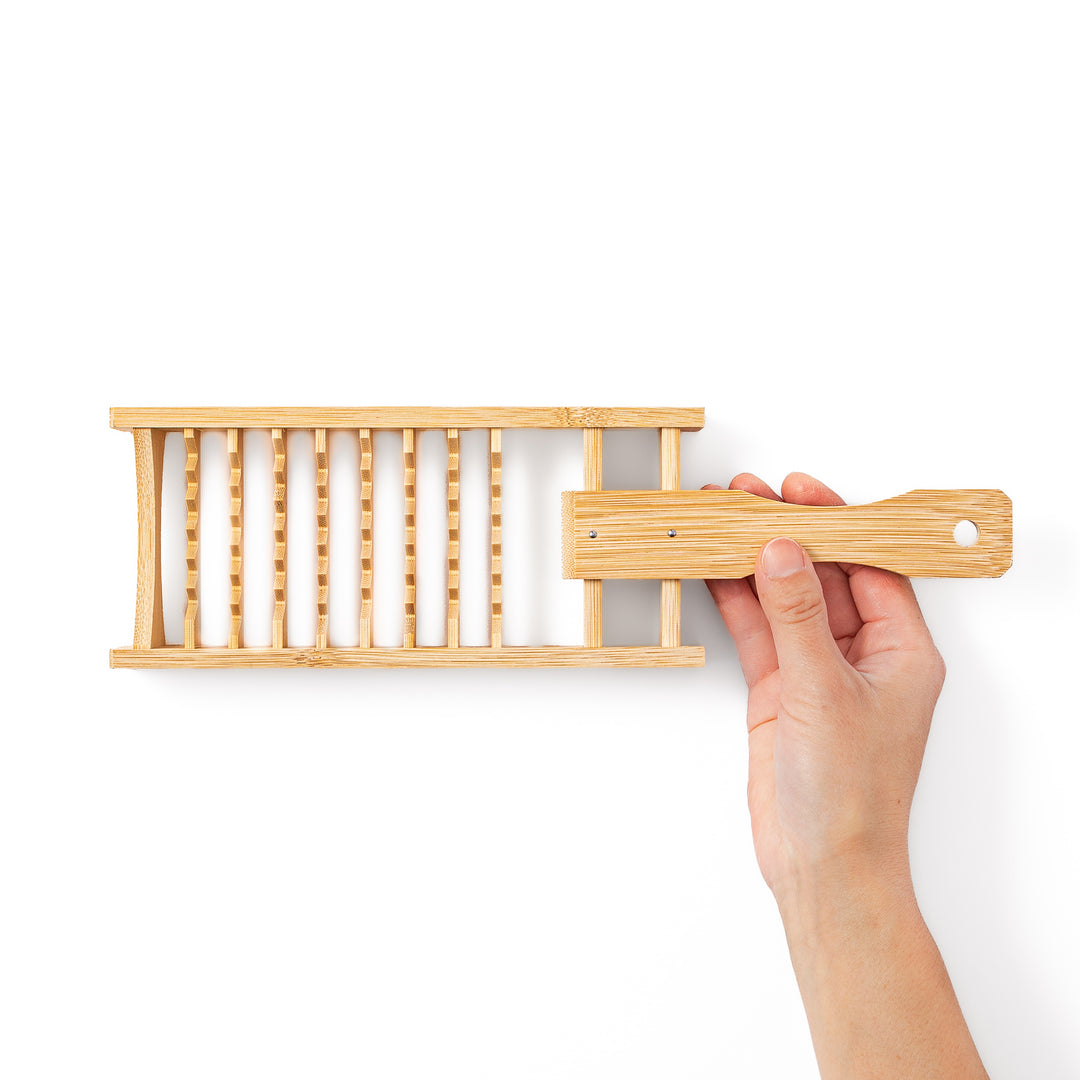 Traditional Japanese bamboo Oni Oroshi grater with coarse jagged teeth for grating daikon radish naturally