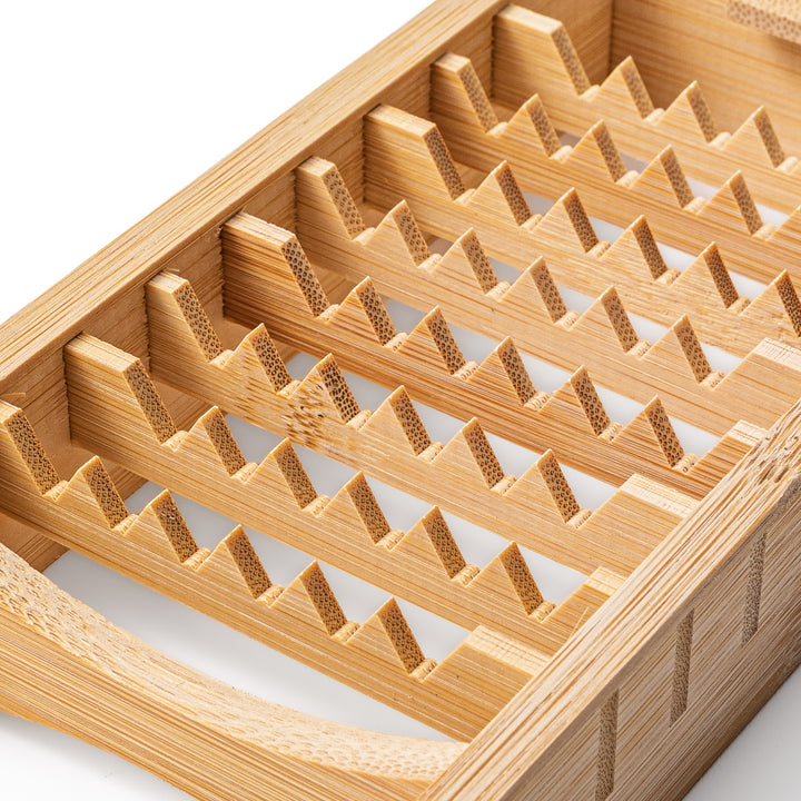 Traditional Japanese bamboo Oni Oroshi grater with coarse jagged teeth for grating daikon radish naturally