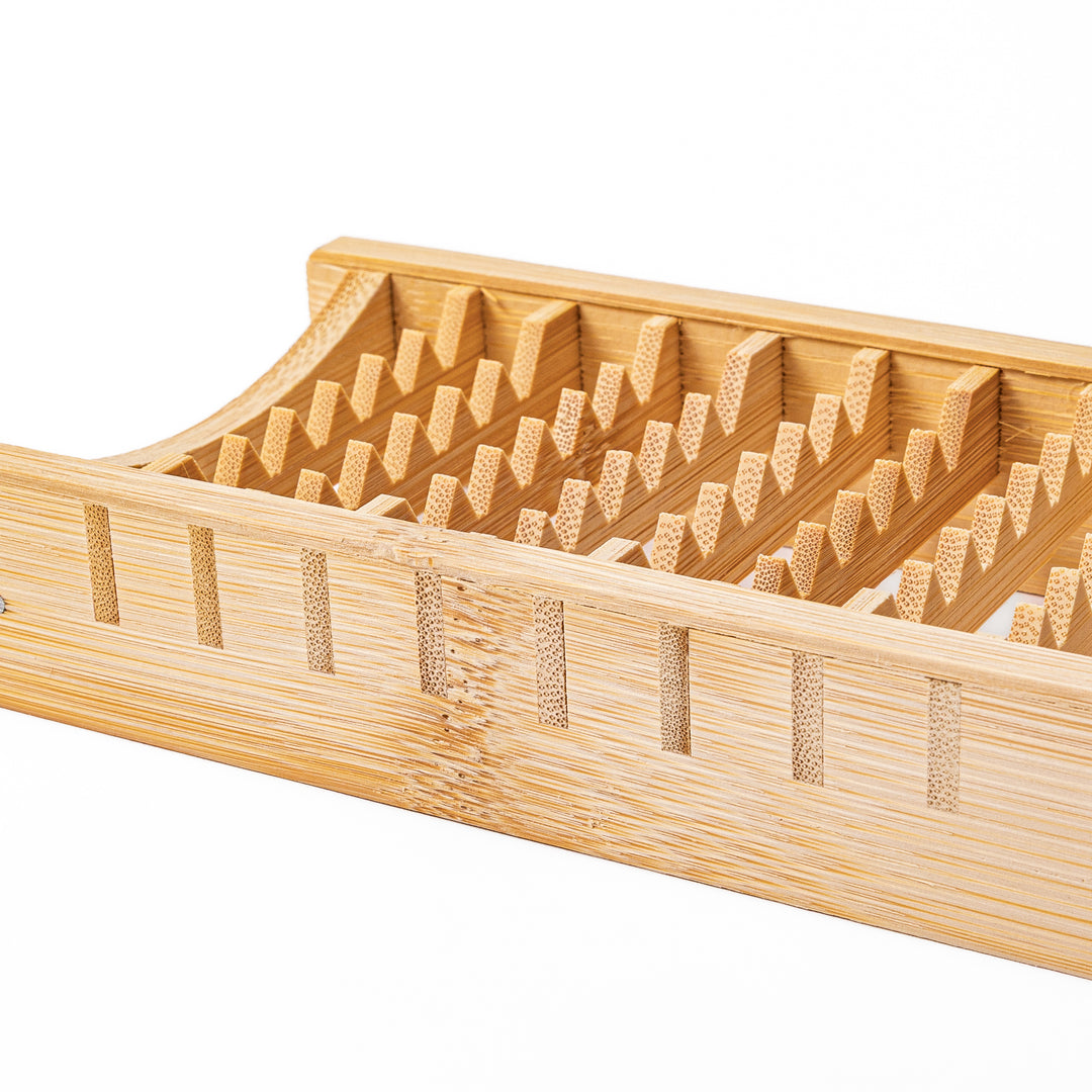 Traditional Japanese bamboo Oni Oroshi grater with coarse jagged teeth for grating daikon radish naturally
