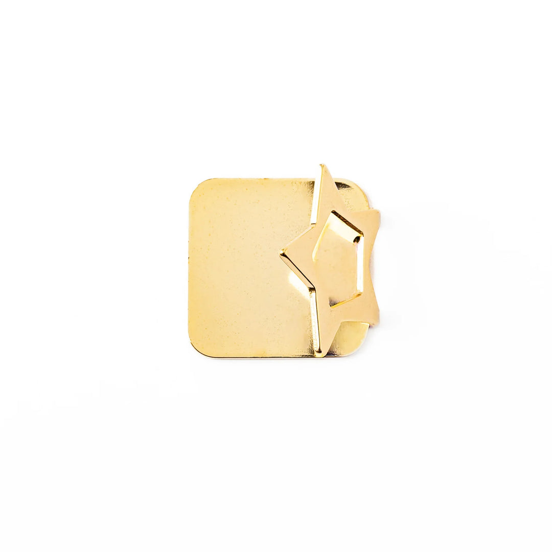 Elegant celestial gold chopstick rest showing unique hollow star design metallic luxury hashioki holder