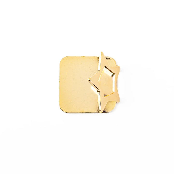 Elegant celestial gold chopstick rest showing unique hollow star design metallic luxury hashioki holder