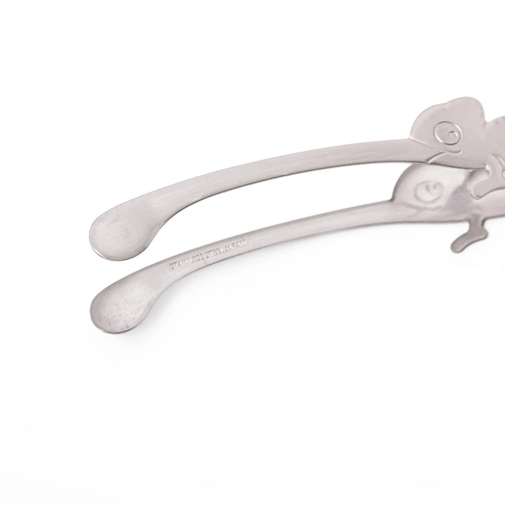 Unique Japanese chameleon kitchen tongs with creative animal shaped handle premium stainless steel food serving utensil