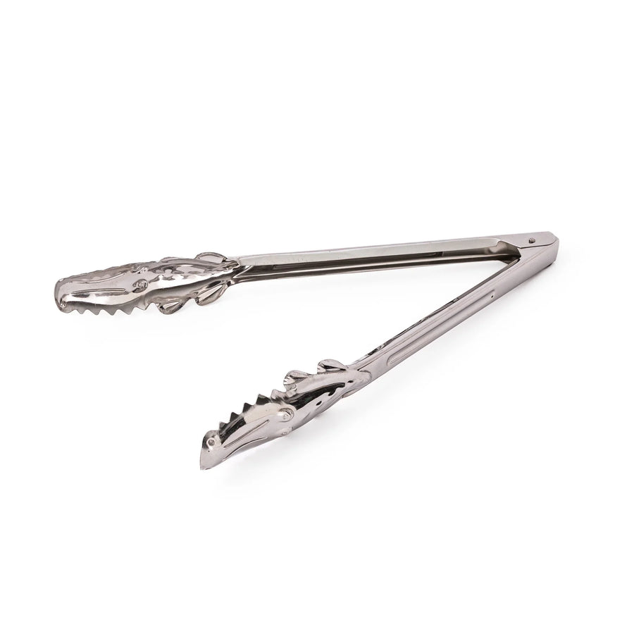 Unique Japanese crocodile serving tongs with creative alligator shaped head premium stainless steel kitchen cooking utensil