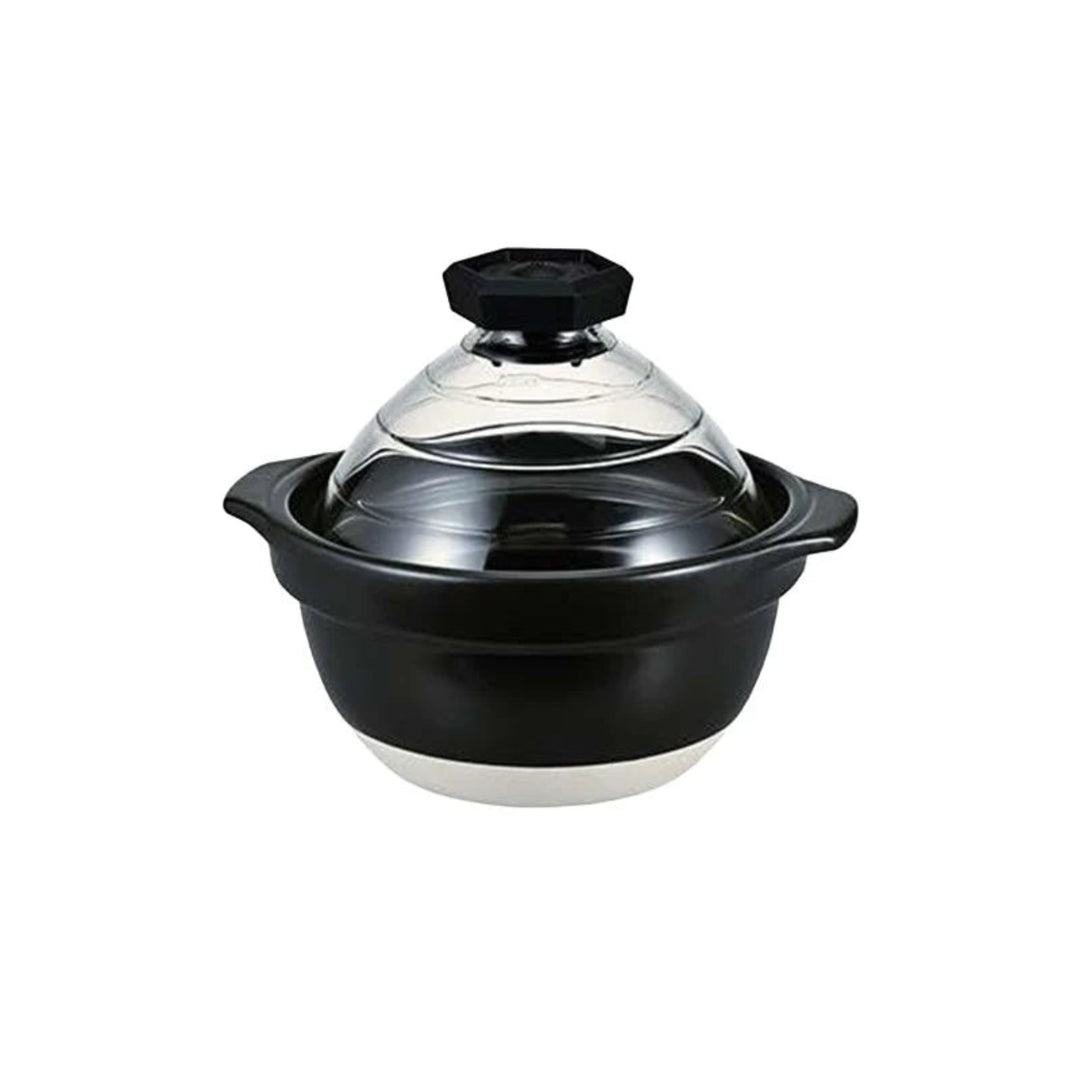 Hario glass lid rice cooker donabe japanese clay pot black ceramic rice cooking pot traditional kitchenware stovetop