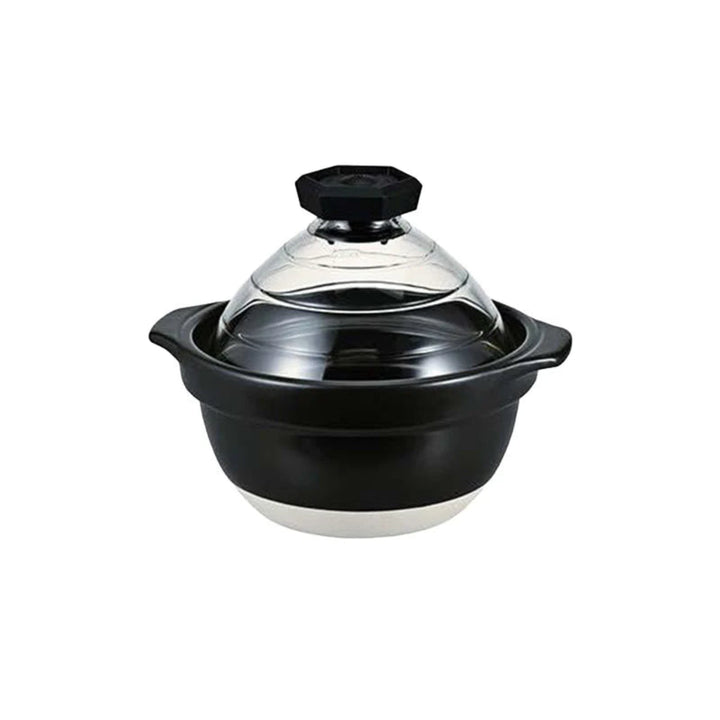 Hario glass lid rice cooker donabe japanese clay pot black ceramic rice cooking pot traditional kitchenware stovetop