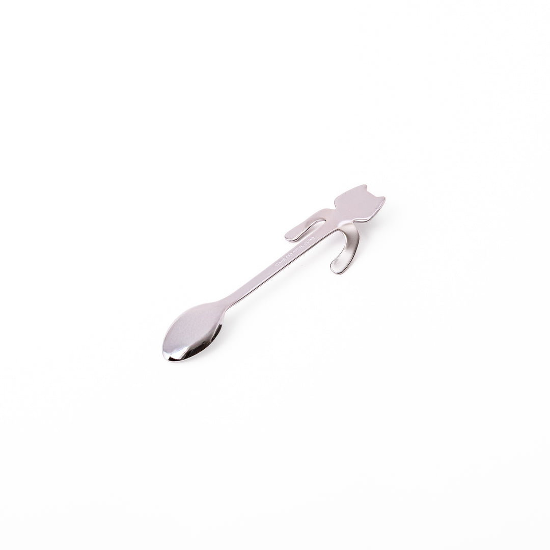 Cute stainless steel Black Shiba Inu coffee spoon with unique hanging paws design decorative small teaspoon for dog lovers