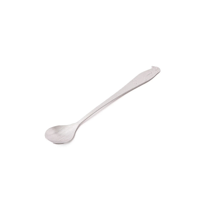 Cute Japanese kakigori spoon featuring penguin design long handle stainless steel dessert spoon for shaved ice parfait