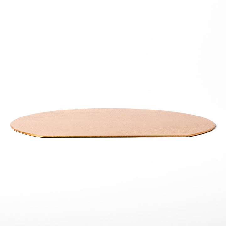 Gold Japanese Asanoha Hemp Leaf Placemat with a semi-circular shape and embossed pattern, ideal for elegant table settings and refined seasonal presentation.