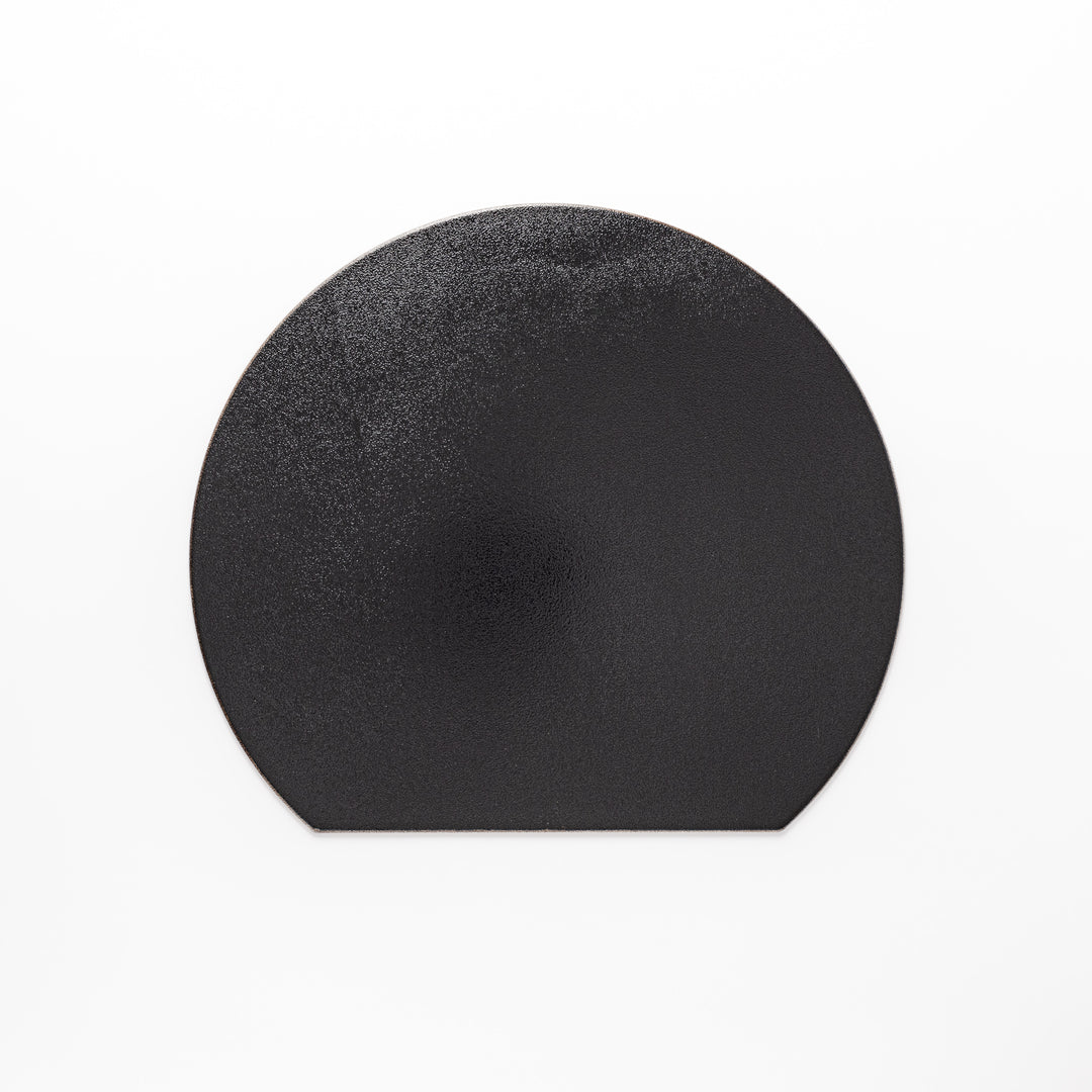 Gold Japanese Asanoha Hemp Leaf Placemat with a semi-circular shape and embossed pattern, ideal for elegant table settings and refined seasonal presentation.