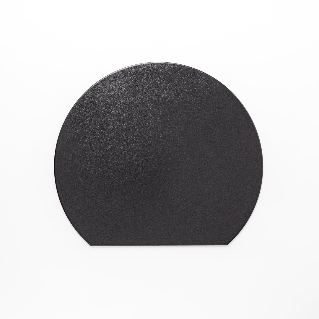 Silver Japanese Asanoha Hemp Leaf Placemat with a semi-circular shape and embossed geometric pattern, perfect for refined modern or traditional table settings.