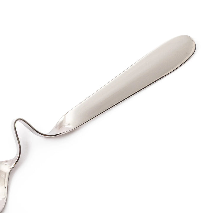Unique Japanese honey and jam spoon with curved handle design stainless steel jar hanging ladle kitchen utility gadget