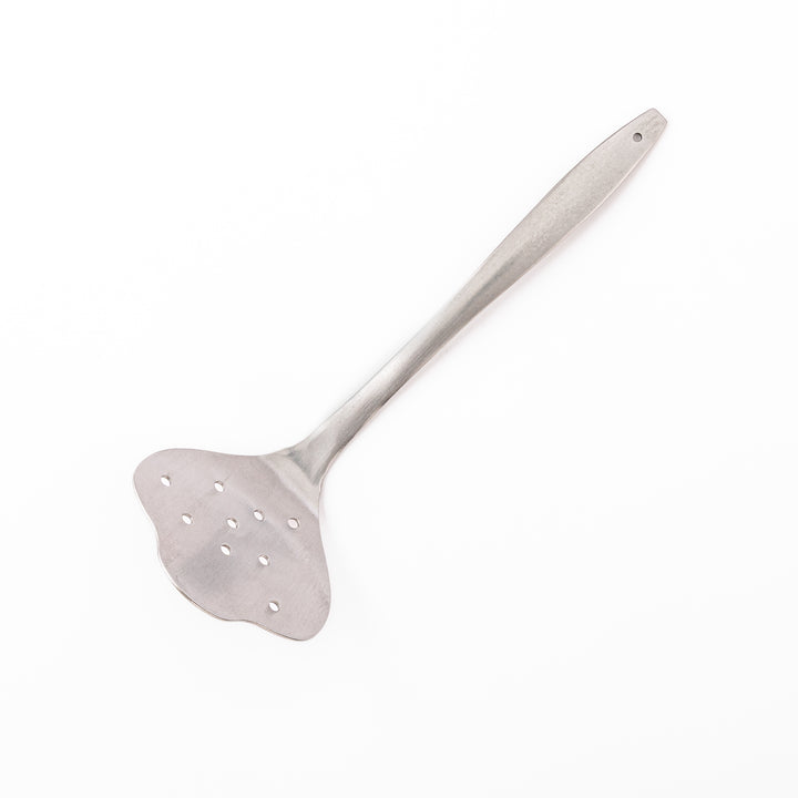 Authentic Japanese tofu scoop with perforated holes high quality stainless steel skimmer ladle for Yudofu hot pot