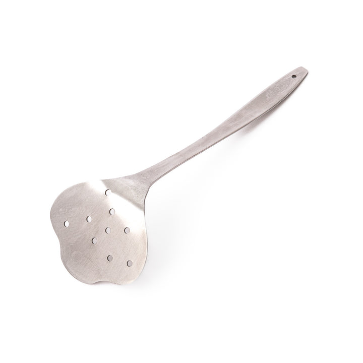Authentic Japanese tofu scoop with perforated holes high quality stainless steel skimmer ladle for Yudofu hot pot