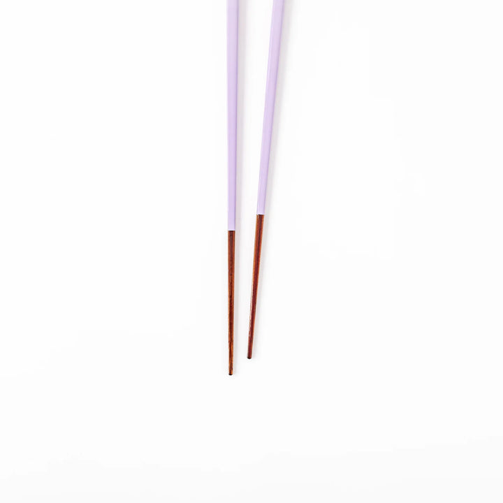 Pair of wisteria purple Japanese traditional color bamboo chopsticks with fine tips for an elegant and precise dining experience