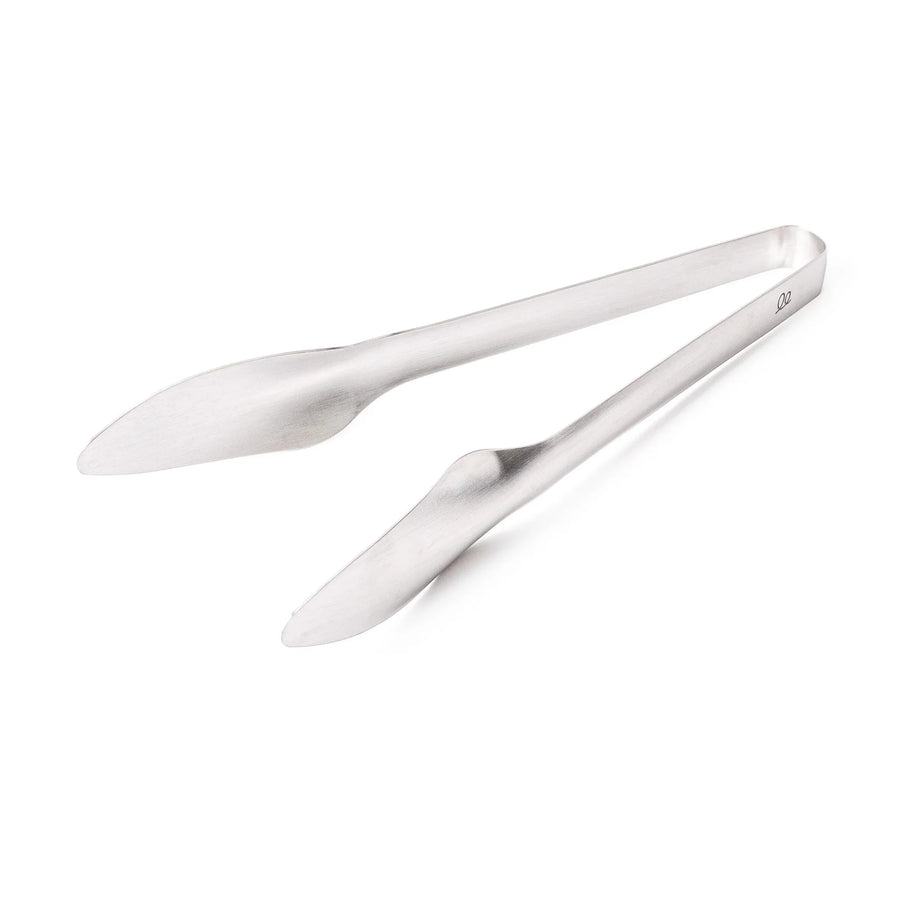 Japanese stainless steel toast and pastry serving tongs with brushed finish and ergonomic curved design for precise grip