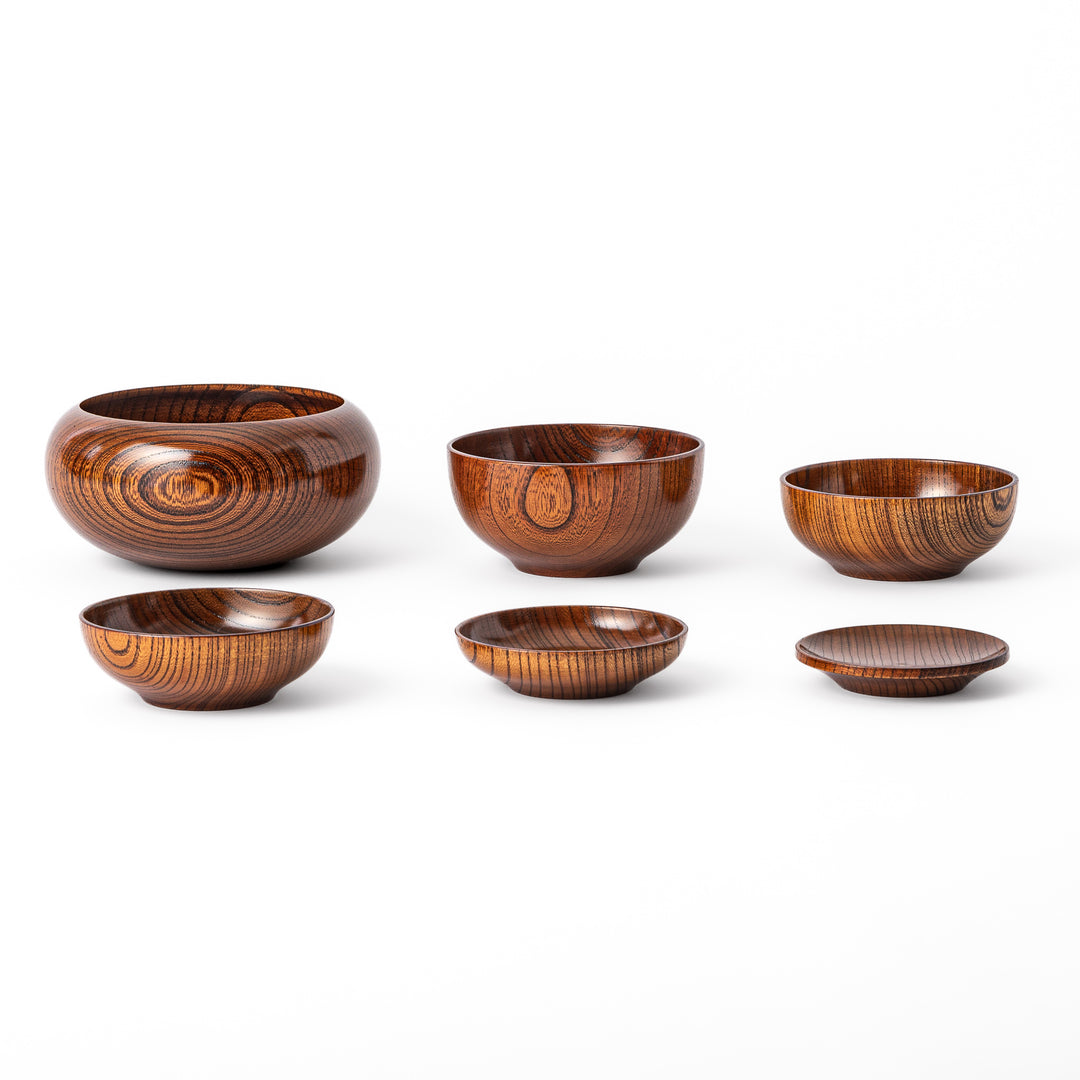 traditional japanese zelkova wood oryoki bowls lacquerware tableware set for zen buddhist monks mindful eating ritual