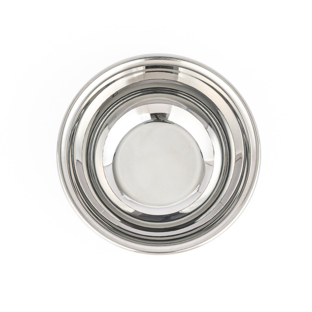 Japanese stainless steel mixing bowl and mesh strainer set, featuring an extra small colander for kitchen prep