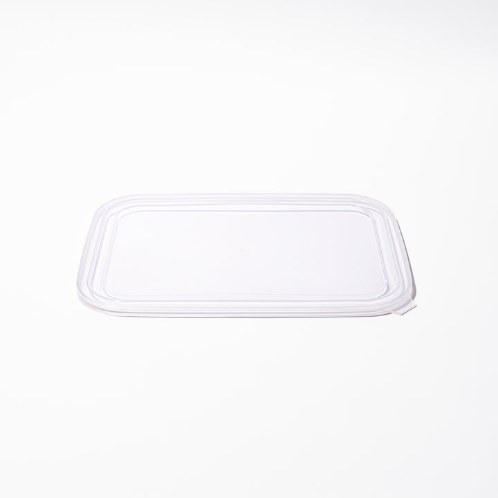 Transparent replacement lids for stainless steel prep trays with snug-fitting seal and durable construction for efficient food storage.