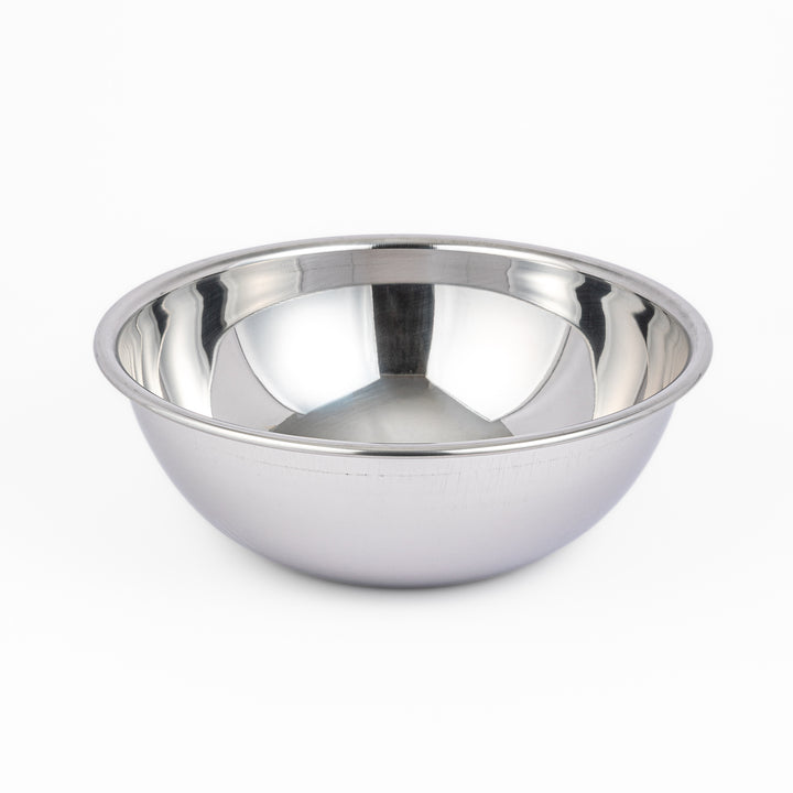 Japanese stainless steel mixing bowl and mesh strainer set, featuring an extra large colander for kitchen prep