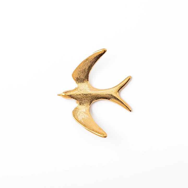Elegant Japanese swallow cutlery rest unique flying bird shaped gold chopstick holder metallic hashioki tableware