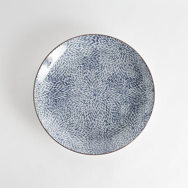 Azure Petal Burst Serving Plate