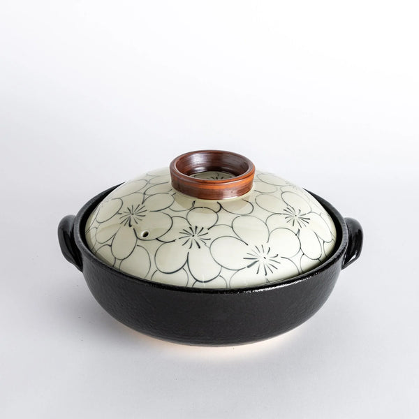 Black Blossom Family-Size Donabe