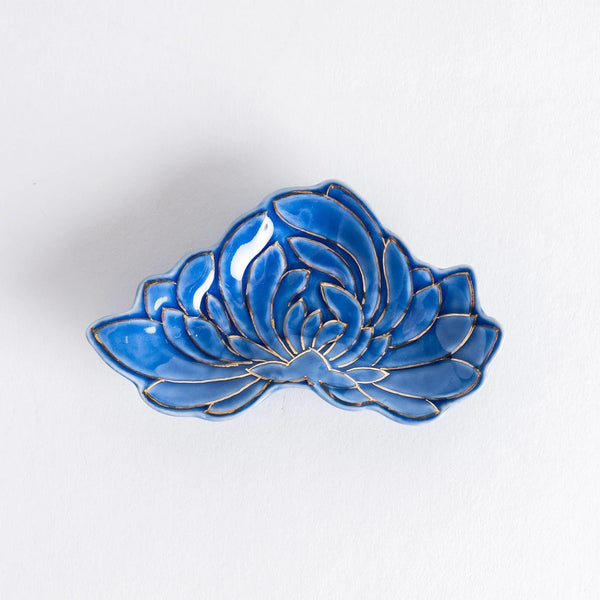 Blue Gold Chrysanthemum Mini Sauce Dish