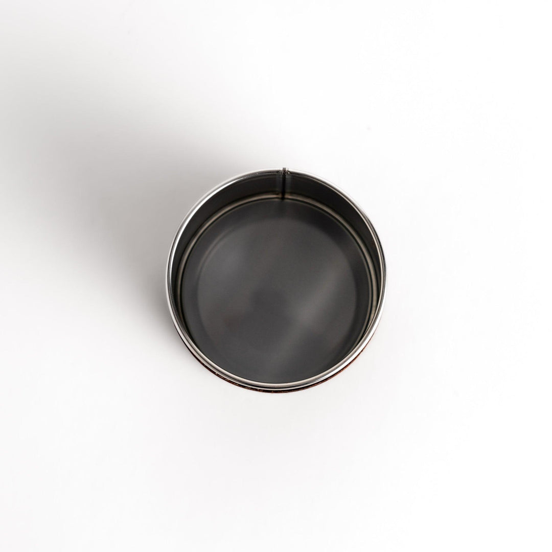 Cherry bark tea caddy and scoop set, showcasing the natural beauty of the bark and perfect for storing and serving your favorite loose leaf tea.