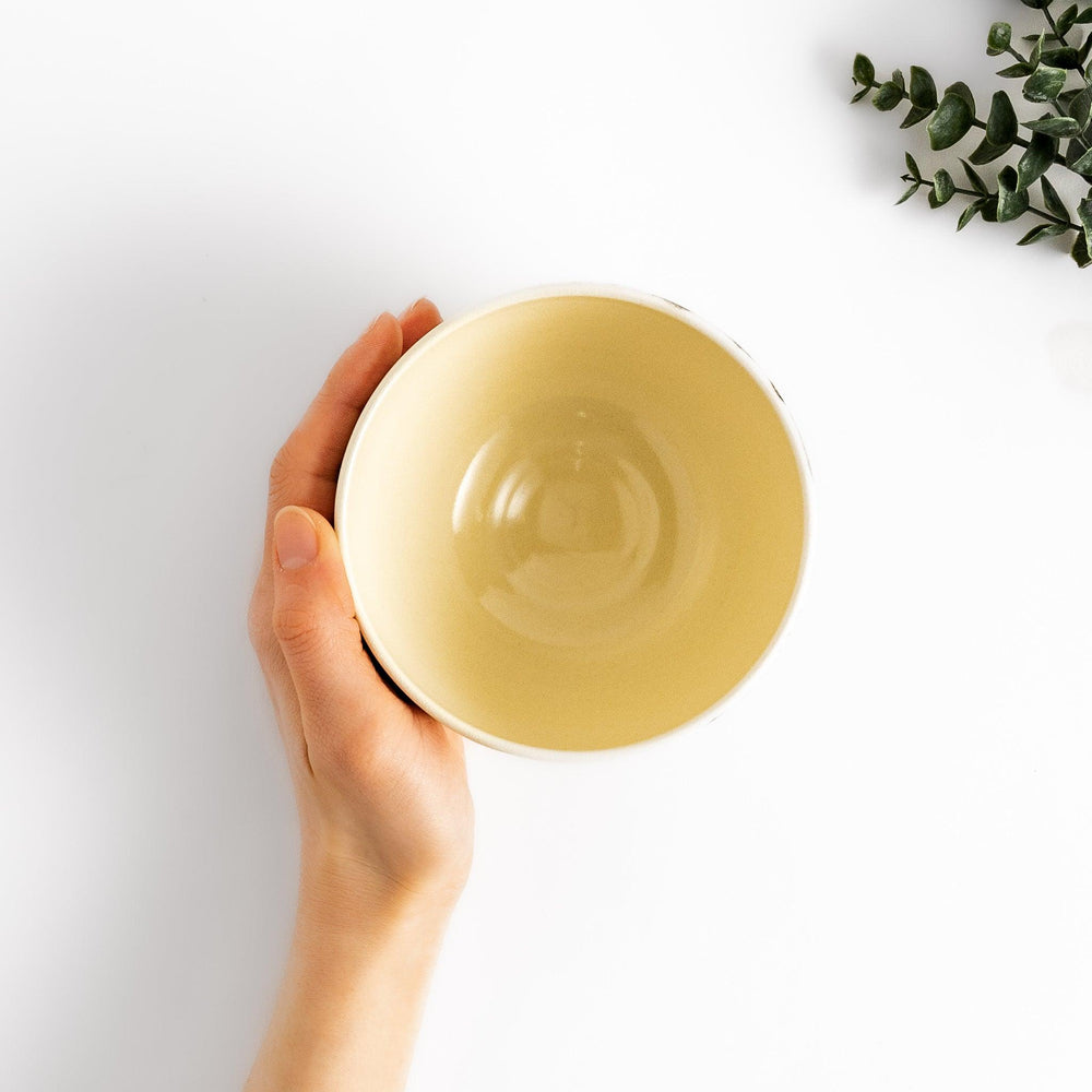 Beautiful Matcha Bowl adorned with delicate cherry blossom and tree motifs, accented with gold detailing for an elegant tea experience.