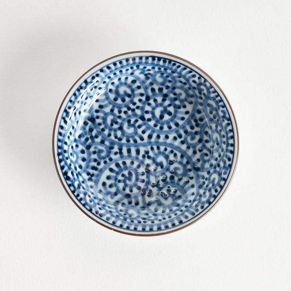 Circular Arabesque Raised Rim Sauce Dish