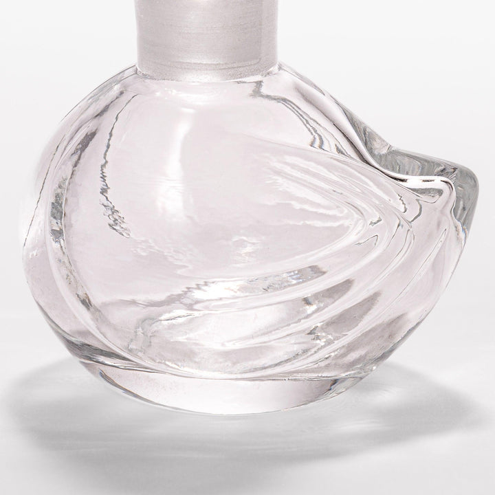 Clear glass Ethereal Songbird soy sauce dispenser with a delicate bird design, perfect for adding elegance and charm to your table setting.
