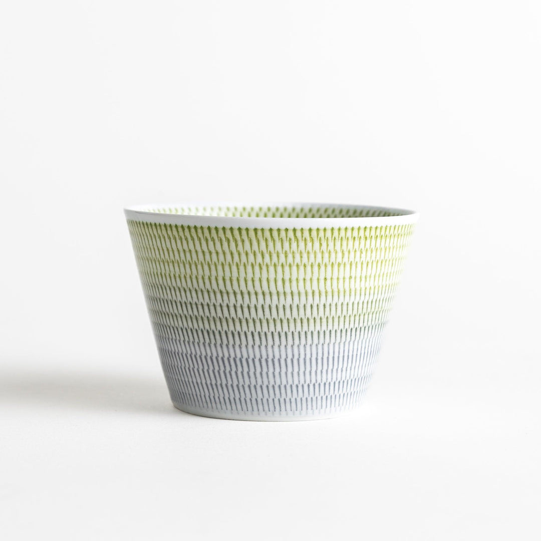 Ceramic condiment bowls, each with a delicate gradient pattern. The bowls are in various pastel colors, including red, green, turkish blue, purple, and blue showcasing their textured design.