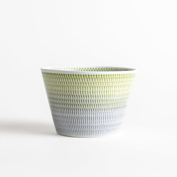 Ceramic condiment bowls, each with a delicate gradient pattern. The bowls are in various pastel colors, including red, green, turkish blue, purple, and blue showcasing their textured design.