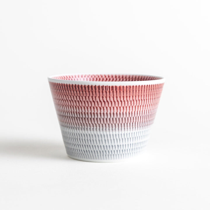 Ceramic condiment bowls, each with a delicate gradient pattern. The bowls are in various pastel colors, including red, green, turkish blue, purple, and blue showcasing their textured design.