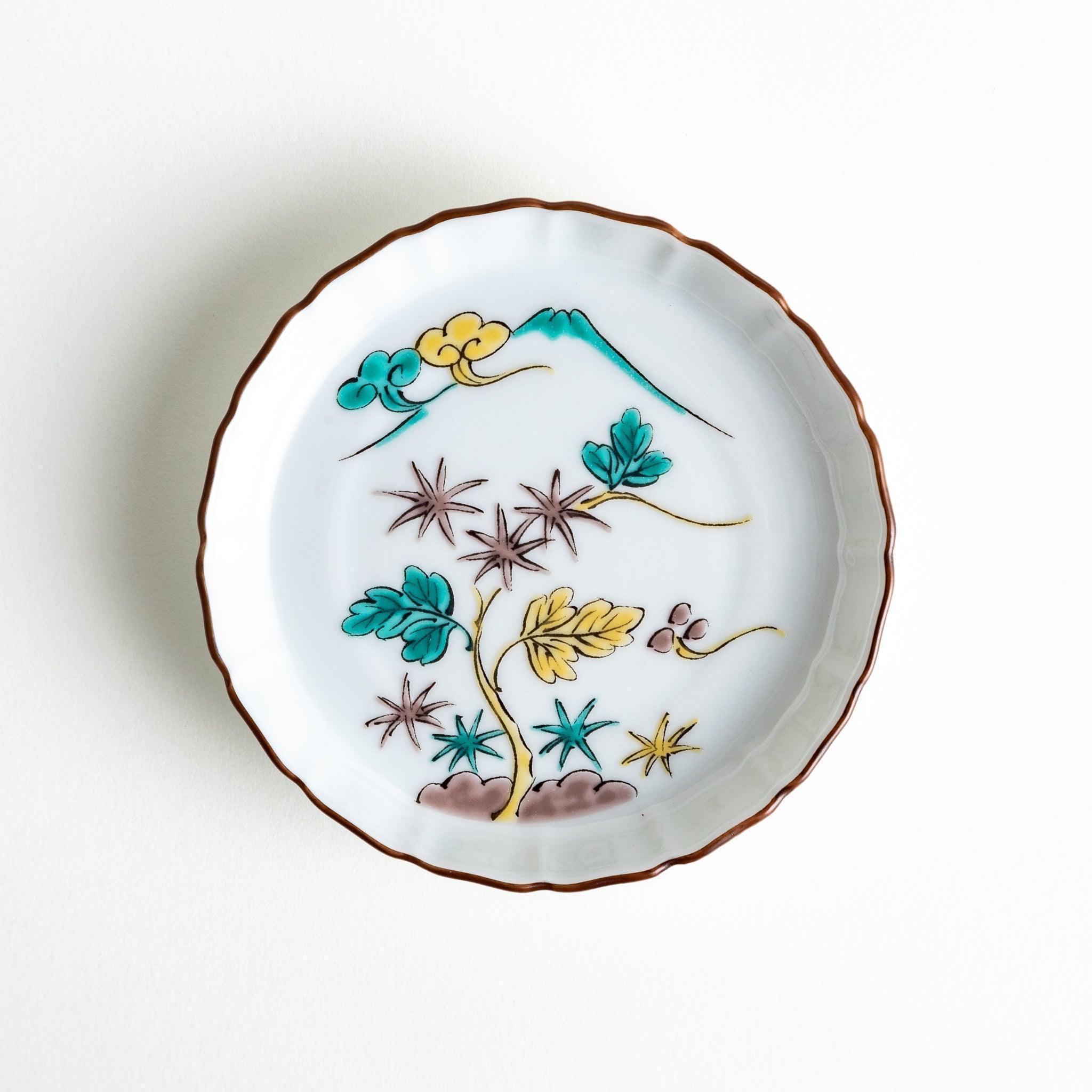 Floral Mount Fuji Raised Rim Sauce Dish – JOC Goods