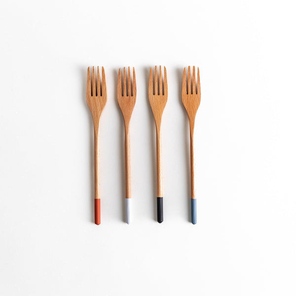 Minimalist Pastel Tipped Wooden Fork