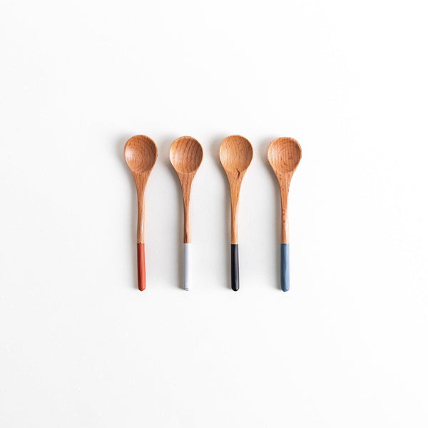 Minimalist Pastel Tipped Wooden Tea Spoon