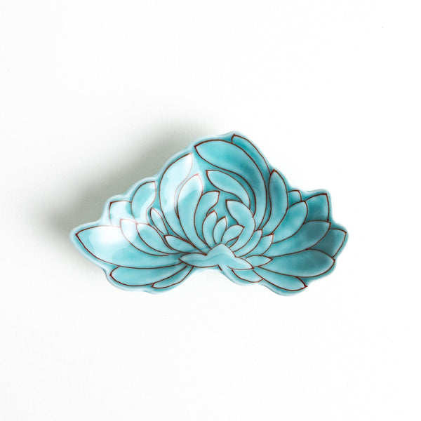Red Lined Chrysanthemum Mini Sauce Dish