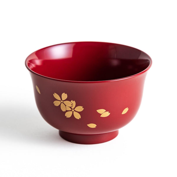 Sakura Lacquered Miso Soup Bowl