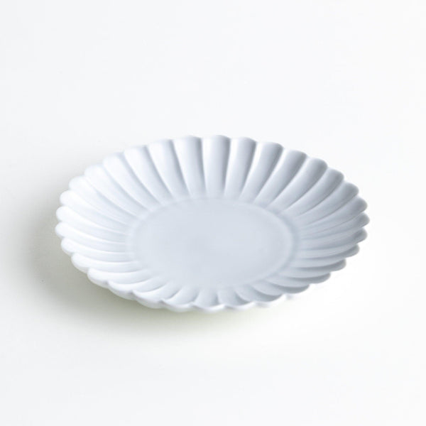 Matte Chrysanthemum Carved Dessert Plate