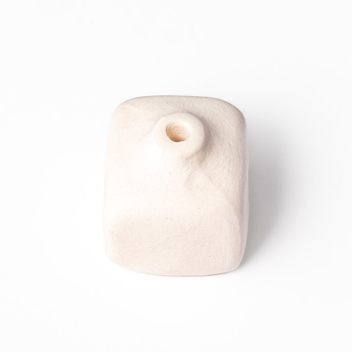 White Minimalist Ceramic Bud Vase Set